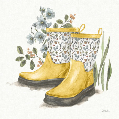 Garden Patch VIII Yellow by Leslie Trimbach. SKU 90741a. Archival Giclee Fine art print for wall decor.