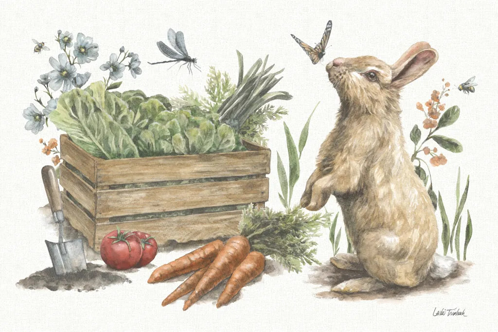 Garden Patch X by Leslie Trimbach. SKU 90669i. Archival Giclee Fine art print for wall decor.