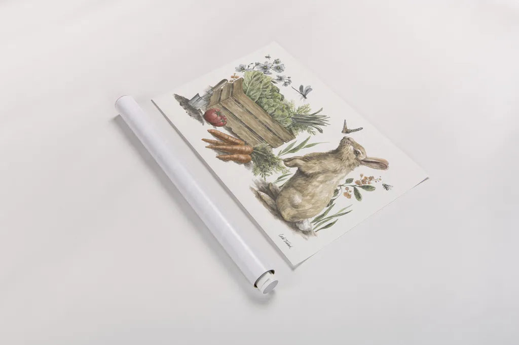 Garden Patch X by Leslie Trimbach. shown as a rolled paper print. Available as archival giclee rolled canvas, fine art paper, or poster print. SKU 90669i.