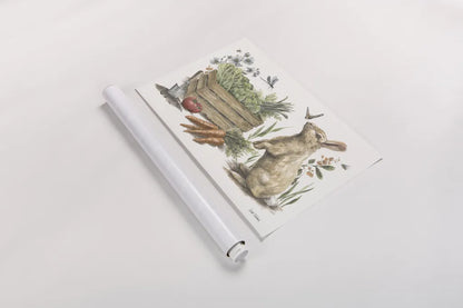 Garden Patch X by Leslie Trimbach. shown as a rolled paper print. Available as archival giclee rolled canvas, fine art paper, or poster print. SKU 90669i.