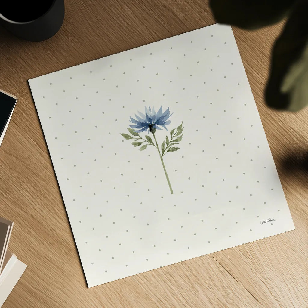 Gentle Bloom I by Leslie Trimbach. Shown as a detailed flat fine art print, highlighting archival giclee quality. Available as an archival giclee rolled canvas, fine art paper, or poster print. SKU 98931a.