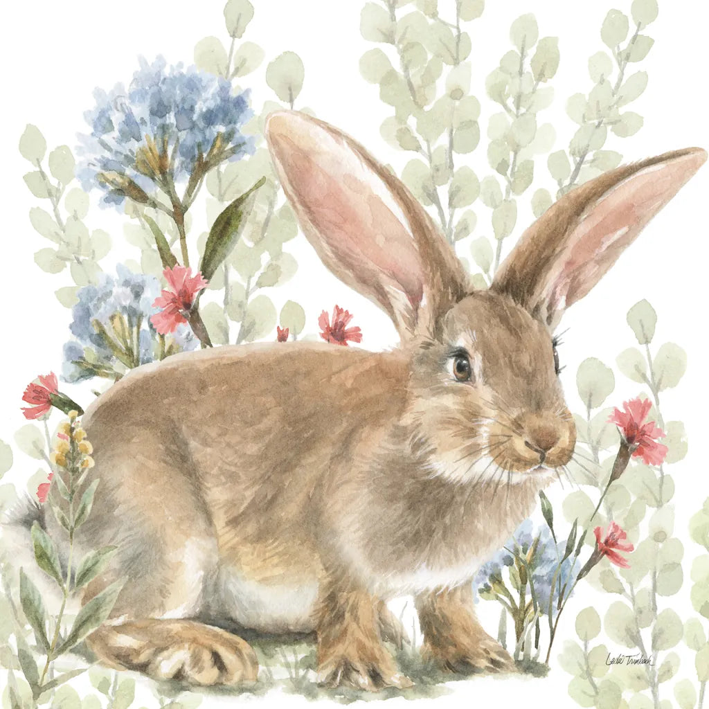 Hop Into Spring IV by Leslie Trimbach. SKU 98309a. Archival Giclee Fine art print for wall decor.