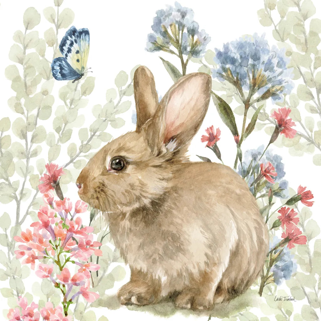 Hop Into Spring V by Leslie Trimbach. SKU 98310a. Archival Giclee Fine art print for wall decor.