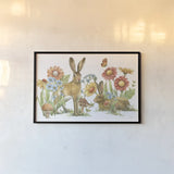 In The Garden I by Leslie Trimbach. shown as a paper print in a black flame. Available as a archival giclee rolled canvas, fine art paper, or poster print. SKU 85681i.