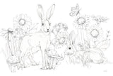 In The Garden I Sketch by Leslie Trimbach. SKU 85686i. Archival Giclee Fine art print for wall decor.