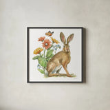 In The Garden II by Leslie Trimbach. Shown in a sleek black glass frame for a contemporary gallery look. Available as an archival giclee rolled canvas, fine art paper, or poster print. SKU 85682a.