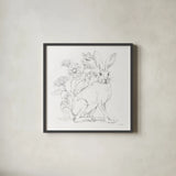 In The Garden II Sketch by Leslie Trimbach. Shown in a sleek black glass frame for a contemporary gallery look. Available as an archival giclee rolled canvas, fine art paper, or poster print. SKU 85687a.