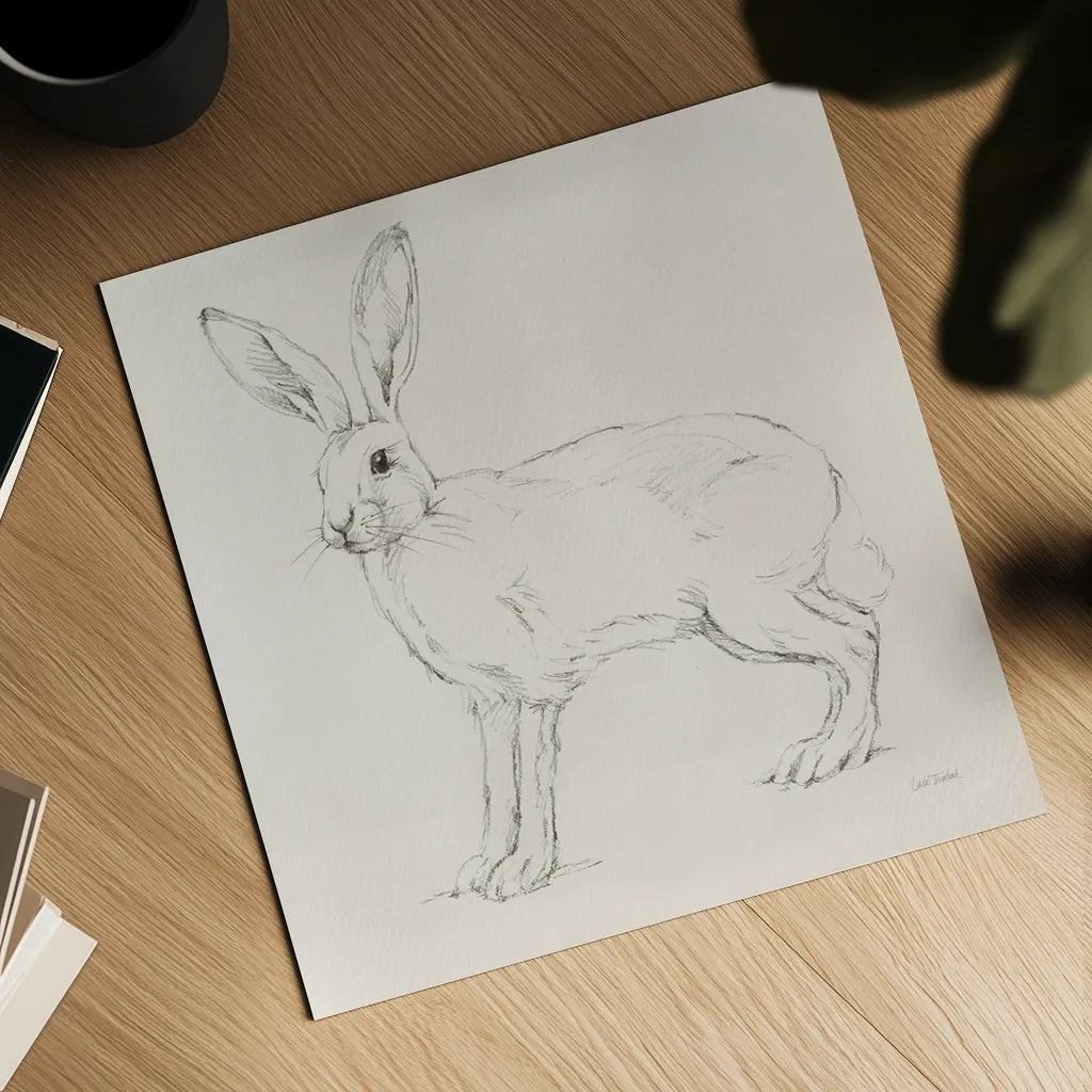 In The Garden III No Flowers Cream by Leslie Trimbach. Shown as a detailed flat fine art print, highlighting archival giclee quality. Available as an archival giclee rolled canvas, fine art paper, or poster print. SKU 85499a.