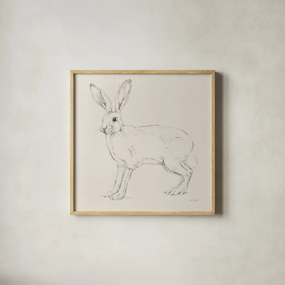 In The Garden III No Flowers Cream by Leslie Trimbach. Shown in a natural wood glass frame for a timeless modern aesthetic. Available as an archival giclee rolled canvas, fine art paper, or poster print. SKU 85499a.