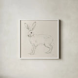In The Garden III No Flowers Cream by Leslie Trimbach. Shown in a crisp white glass frame for a clean and minimalist style. Available as an archival giclee rolled canvas, fine art paper, or poster print. SKU 85499a.