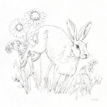 In The Garden IV Sketch by Leslie Trimbach. SKU 85689a. Archival Giclee Fine art print for wall decor.