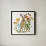 In The Garden V by Leslie Trimbach. Shown in a sleek black glass frame for a contemporary gallery look. Available as an archival giclee rolled canvas, fine art paper, or poster print. SKU 85685a.
