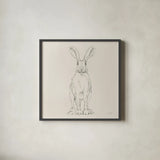 In The Garden V No Flowers Cream by Leslie Trimbach. Shown in a sleek black glass frame for a contemporary gallery look. Available as an archival giclee rolled canvas, fine art paper, or poster print. SKU 85500a.