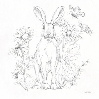 In The Garden V Sketch by Leslie Trimbach. SKU 85690a. Archival Giclee Fine art print for wall decor.