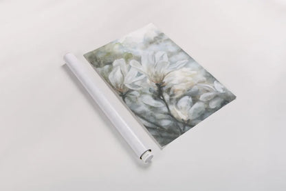 Magnolia by Leslie Trimbach. shown as a rolled paper print. Available as archival giclee rolled canvas, fine art paper, or poster print. SKU 91246i.