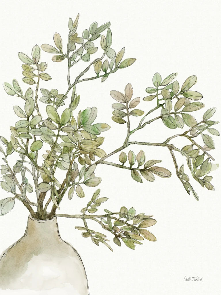Potted Leaves I by Leslie Trimbach