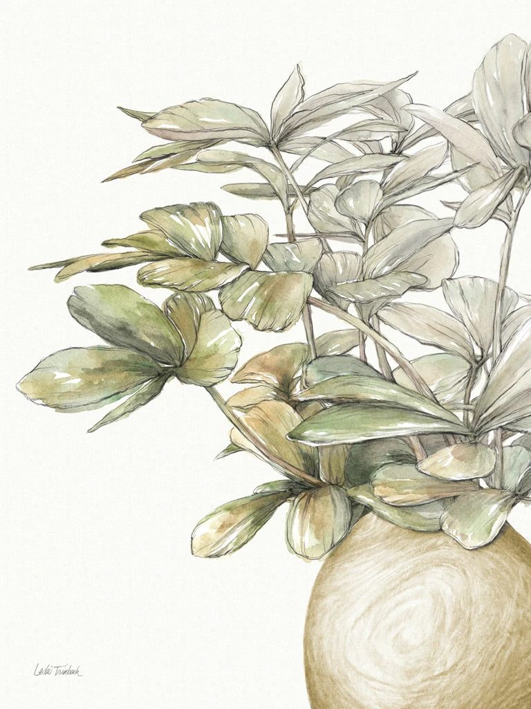 Potted Leaves II by Leslie Trimbach