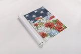 Red White and Blue Floral VI by Leslie Trimbach. shown as a rolled paper print. Available as archival giclee rolled canvas, fine art paper, or poster print. SKU 98889h.