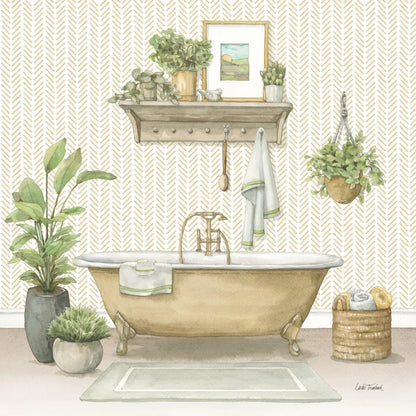 Serene Bath II by Leslie Trimbach. SKU 84090a. Archival Giclee Fine art print for wall decor.