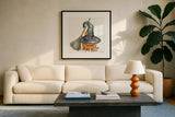 Spellbound VII by Leslie Trimbach. Displayed in a glass frame with matte in a clean modern living room. Available as an archival giclee rolled canvas, fine art paper, or poster print. SKU 96986a.