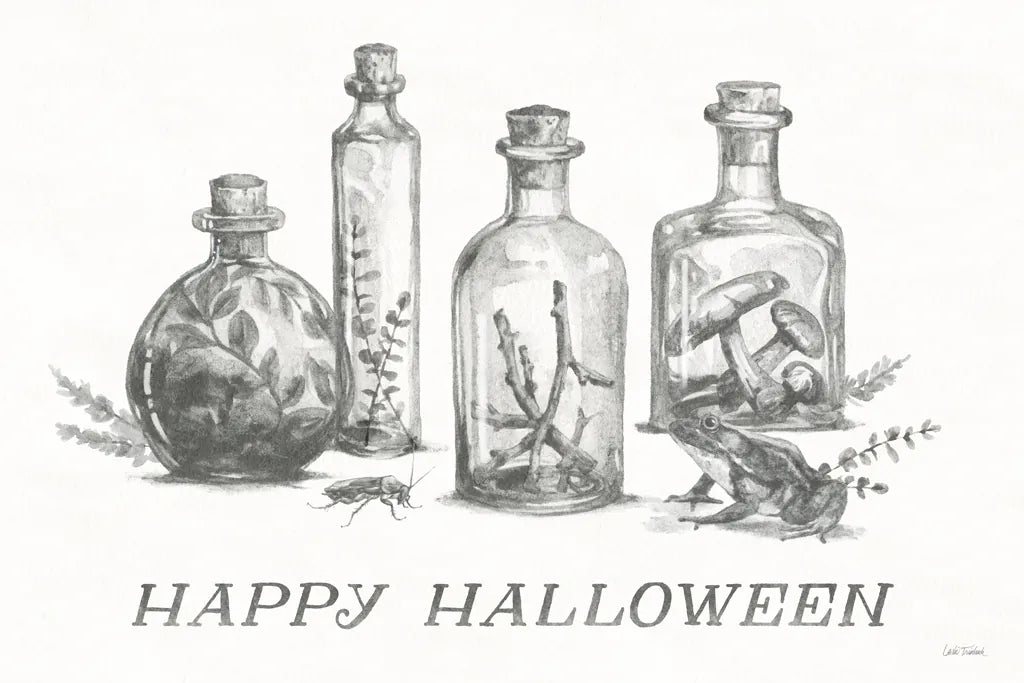 Spooky Halloween I by Leslie Trimbach. SKU 93066i. Archival Giclee Fine art print for wall decor.