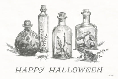 Spooky Halloween I by Leslie Trimbach. SKU 93066i. Archival Giclee Fine art print for wall decor.