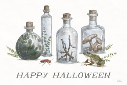 Spooky Halloween I Color by Leslie Trimbach. SKU 93067i. Archival Giclee Fine art print for wall decor.