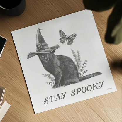 Spooky Halloween III by Leslie Trimbach. Shown as a detailed flat fine art print, highlighting archival giclee quality. Available as an archival giclee rolled canvas, fine art paper, or poster print. SKU 93070a.