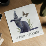 Spooky Halloween III Color by Leslie Trimbach. Shown as a detailed flat fine art print, highlighting archival giclee quality. Available as an archival giclee rolled canvas, fine art paper, or poster print. SKU 93071a.