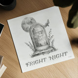 Spooky Halloween V by Leslie Trimbach. Shown as a detailed flat fine art print, highlighting archival giclee quality. Available as an archival giclee rolled canvas, fine art paper, or poster print. SKU 93074a.