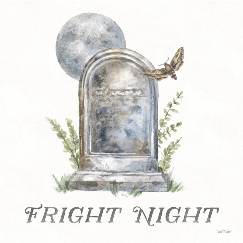 Spooky Halloween V Color by Leslie Trimbach. SKU 93075a. Archival Giclee Fine art print for wall decor.
