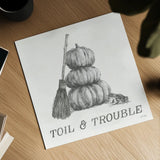 Spooky Halloween VI by Leslie Trimbach. Shown as a detailed flat fine art print, highlighting archival giclee quality. Available as an archival giclee rolled canvas, fine art paper, or poster print. SKU 93076a.
