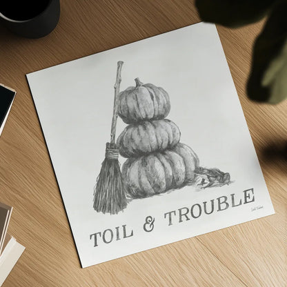 Spooky Halloween VI by Leslie Trimbach. Shown as a detailed flat fine art print, highlighting archival giclee quality. Available as an archival giclee rolled canvas, fine art paper, or poster print. SKU 93076a.