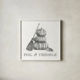 Spooky Halloween VI by Leslie Trimbach. Shown in a crisp white glass frame for a clean and minimalist style. Available as an archival giclee rolled canvas, fine art paper, or poster print. SKU 93076a.