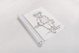 Teddy Bear Golf Sketch by Leslie Trimbach. shown as a rolled paper print. Available as archival giclee rolled canvas, fine art paper, or poster print. SKU 94175h.
