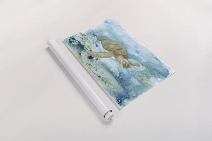 Under Sea Life I by Leslie Trimbach. shown as a rolled paper print. Available as archival giclee rolled canvas, fine art paper, or poster print. SKU 85637i.