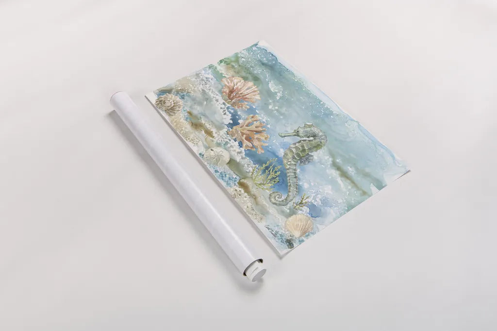 Under Sea Life II by Leslie Trimbach. shown as a rolled paper print. Available as archival giclee rolled canvas, fine art paper, or poster print. SKU 85638i.