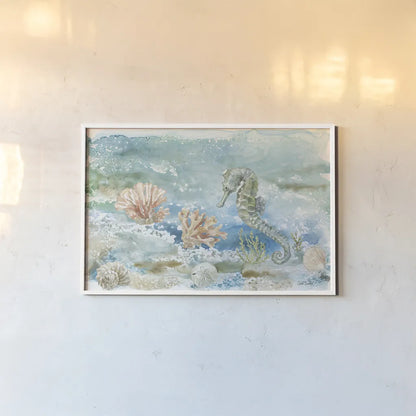 Under Sea Life II by Leslie Trimbach. shown as a paper print in a white frame. Available as a archival giclee rolled canvas, fine art paper, or poster print. SKU 85638i.
