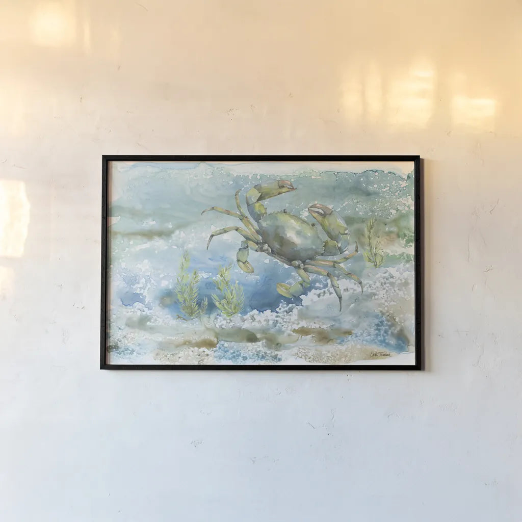 Under Sea Life III by Leslie Trimbach. shown as a paper print in a black flame. Available as a archival giclee rolled canvas, fine art paper, or poster print. SKU 85639i.