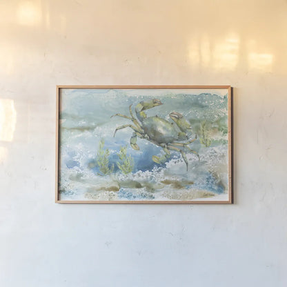 Under Sea Life III by Leslie Trimbach. shown as a paper print in a natural frame. Available as a archival giclee rolled canvas, fine art paper, or poster print. SKU 85639i.