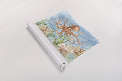 Under Sea Life IV by Leslie Trimbach. shown as a rolled paper print. Available as archival giclee rolled canvas, fine art paper, or poster print. SKU 85640i.