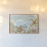Under Sea Life V by Leslie Trimbach. shown as a paper print in a natural frame. Available as a archival giclee rolled canvas, fine art paper, or poster print. SKU 85641i.