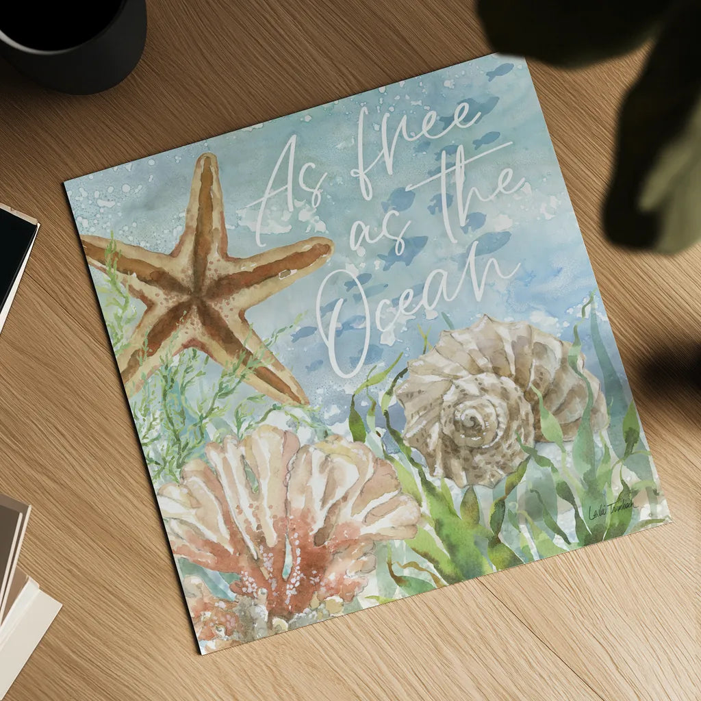 Under Sea Life VI by Leslie Trimbach. Shown as a detailed flat fine art print, highlighting archival giclee quality. Available as an archival giclee rolled canvas, fine art paper, or poster print. SKU 85642a.