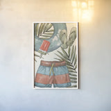 Vintage Summer III by Leslie Trimbach. shown as a paper print in a white frame. Available as a archival giclee rolled canvas, fine art paper, or poster print. SKU 94440h.