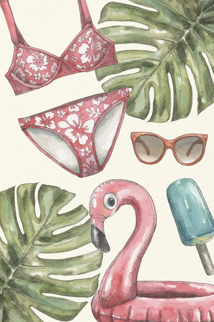 Vintage Summer IV by Leslie Trimbach. SKU 94441h. Archival Giclee Fine art print for wall decor.