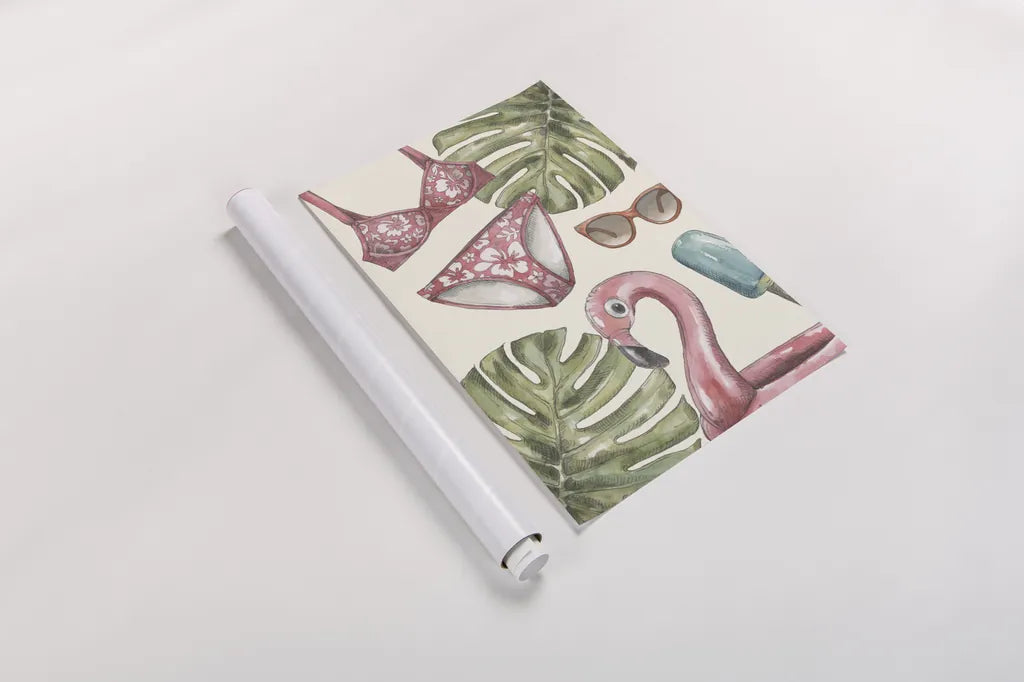 Vintage Summer IV by Leslie Trimbach. shown as a rolled paper print. Available as archival giclee rolled canvas, fine art paper, or poster print. SKU 94441h.