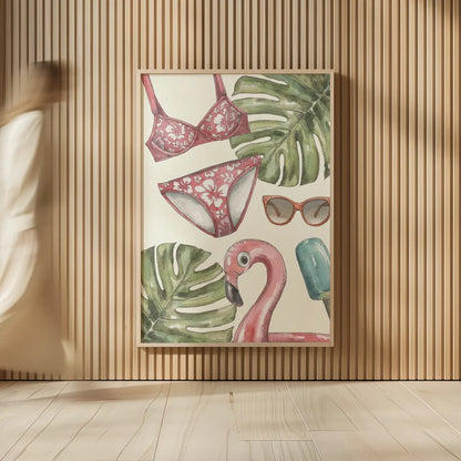 Vintage Summer IV by Leslie Trimbach. shown as over sized large wall art. Available as an archival giclee rolled canvas, fine art paper, or poster print. SKU 94441h.