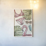 Vintage Summer IV by Leslie Trimbach. shown as a paper print in a white frame. Available as a archival giclee rolled canvas, fine art paper, or poster print. SKU 94441h.