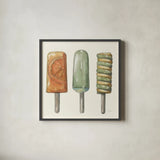 Vintage Summer VI by Leslie Trimbach. Shown in a sleek black glass frame for a contemporary gallery look. Available as an archival giclee rolled canvas, fine art paper, or poster print. SKU 94443a.