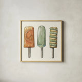 Vintage Summer VI by Leslie Trimbach. Shown in a natural wood glass frame for a timeless modern aesthetic. Available as an archival giclee rolled canvas, fine art paper, or poster print. SKU 94443a.